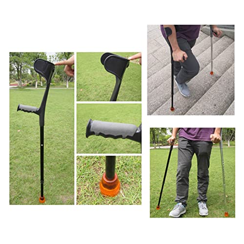 Muletas de antebrazo,Pies de goma antideslizantes,Muletas para adultos,Piernas de apoyo después de una lesión o cirugía,Muleta para caminar para adultos,Soporte de 150 kg,Altura ajustable 69