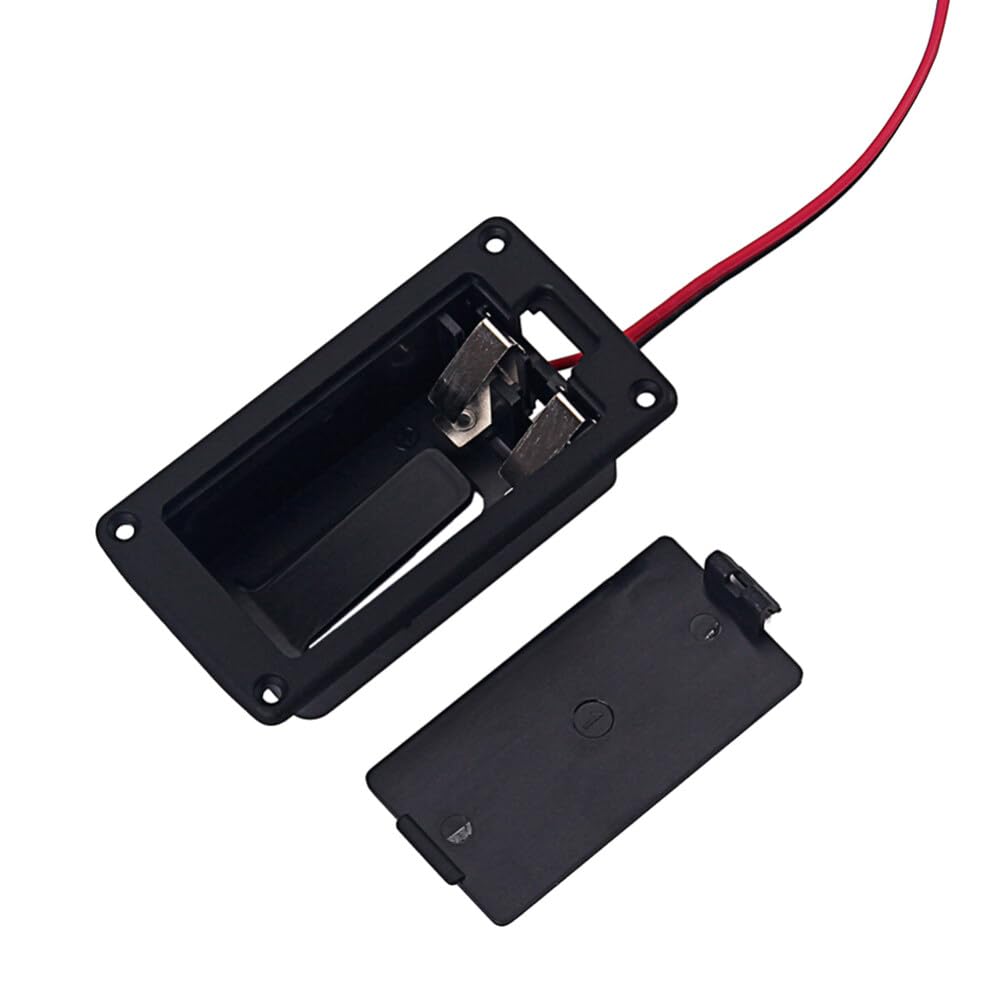 ibasenice 9v Battery Box for Pickup Guitar Metal Spring Easy Access Durable Battery Case