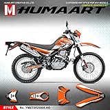 HUMAART バイクデカール適合Yamaha ヤマハ Serow250 セロー250 XT250 2005-2020、フルキットPVCステッカー、デザイン番号YMXT0520005-HO