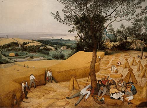 Tableau les Moissonneurs impression Pieter Bruegel déco murale pour salon lumineux