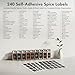 EDELHAUS Glass Spice Jars with Labels and Steel Lids (24 x 4oz) Spice Containers with 240 Label, Steel Funnel, Shaker Inserts, Empty Square Seasoning Organizer for Spice Rack, Cabinet, Drawer