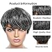 Pixie Cut Wig Human Hair Salt And Pepper Human Hair Wig Short Layered Glueless Wigs for Black Women With Bang None Lace Front Wigs 180% Density 5 Inch Brazilian Virgin Pixie Cut Wigs for Women