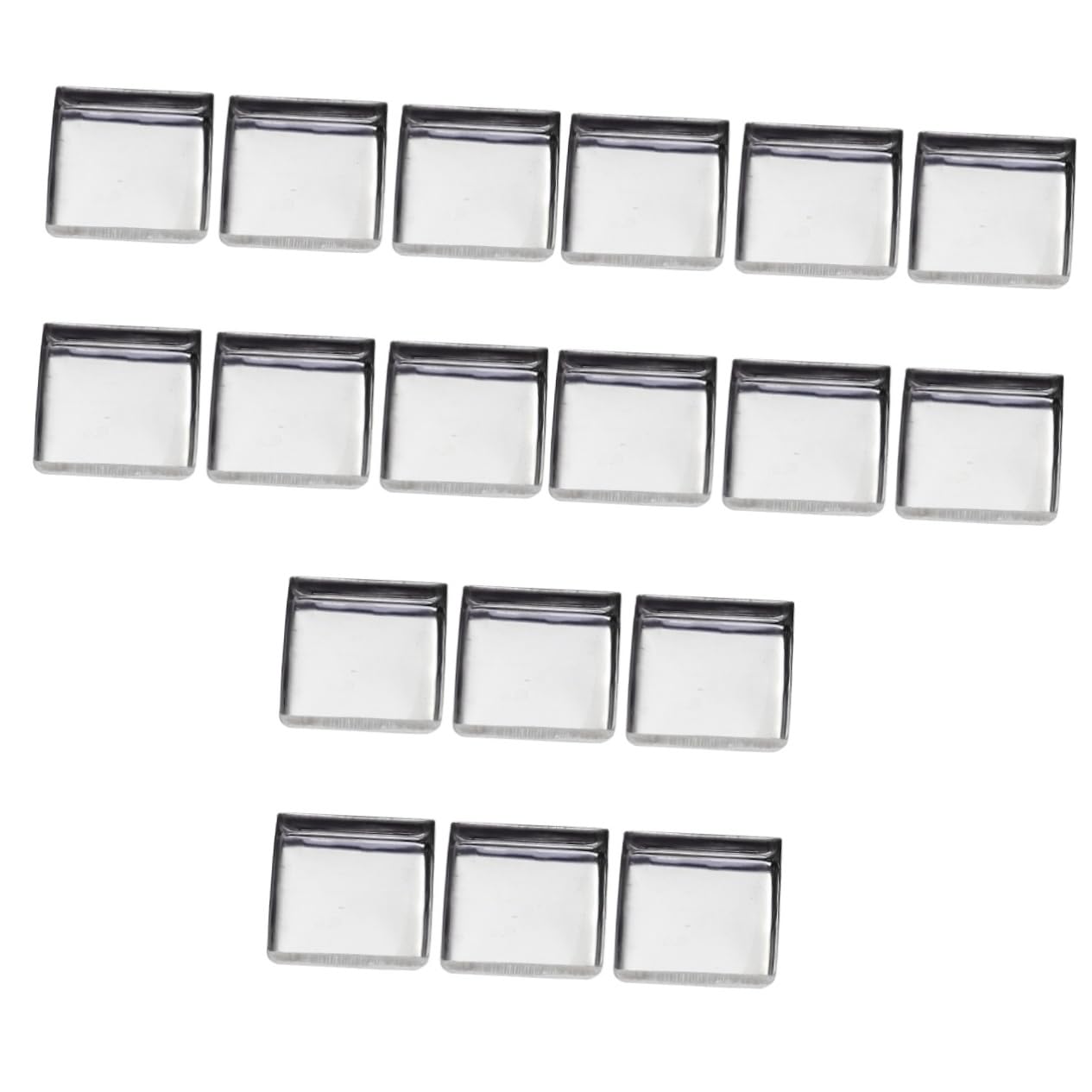 IWOWHERO 3sets Empty Eye Shadow Pans Metal Pans for Diy Makeup Stainless Steel Storage Containers 60pcs*3
