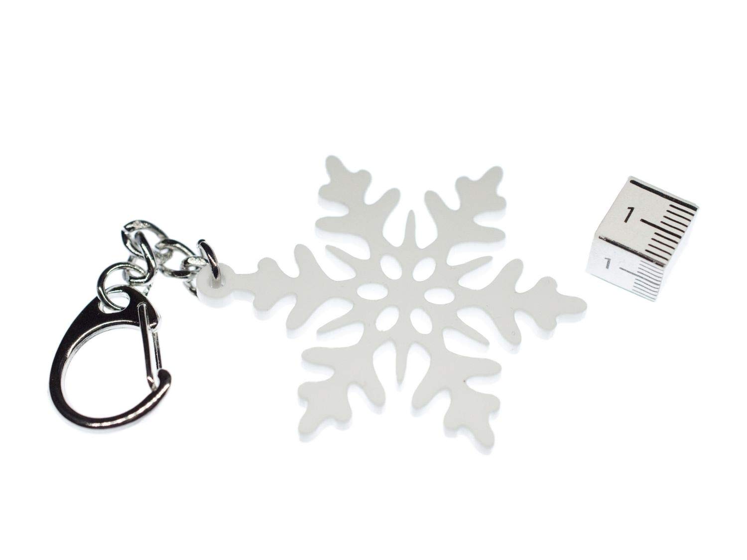 Miniblings Snowflake Key Ring Chain Keychain Frost Flower Winter