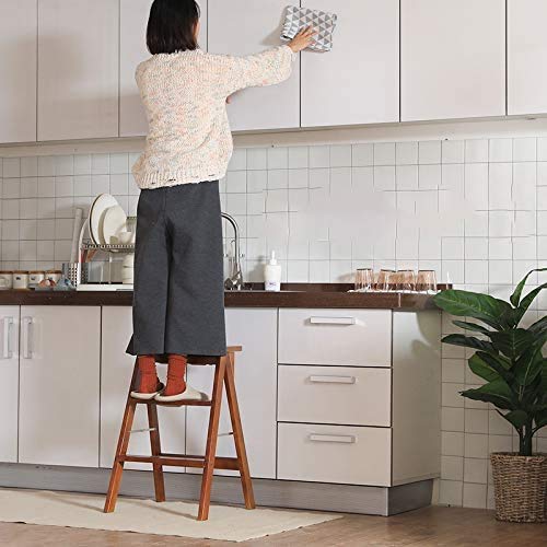 Escabeau à double usage domestique et extérieur en bois table rase
