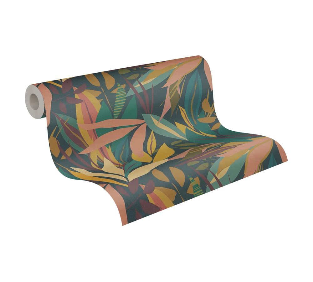 Livingwalls Anna D'Andrea Non-Woven Wallpaper Floral 10,05 m x 0,53 m, Blue, Yellow, Green, Pink, Multicoloured