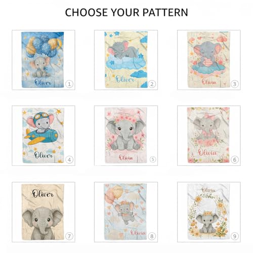 Image of Personalized Baby Blanket for Boys Girls, Custom Name Blanket with Name, Printed in USA, Soft Blankets for Newborn, Customized Gifts for Baby Shower Birthday Christmas, Ship Next Day