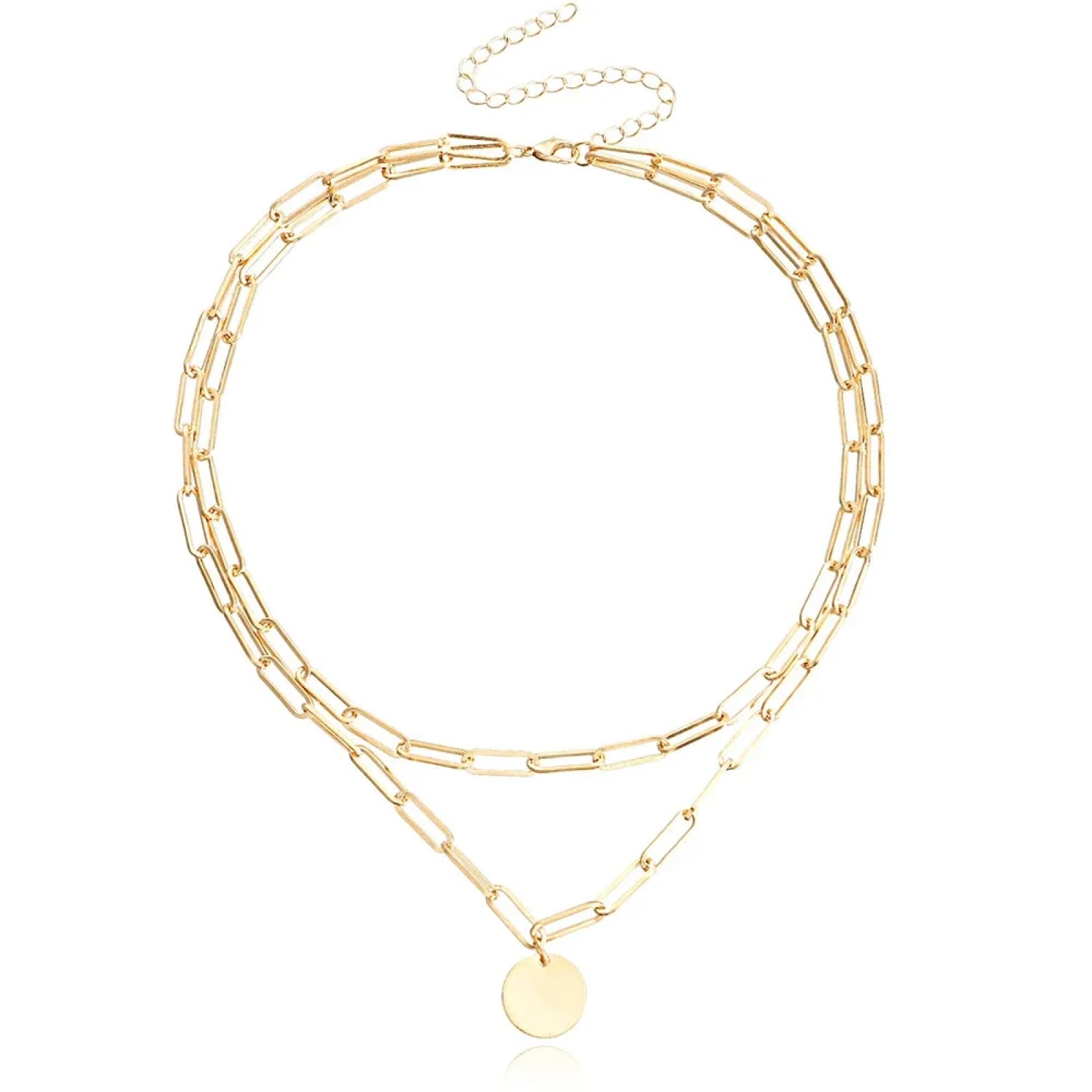 Collier à breloques rondes vintage aux finitions ciselées pour bijoux superposés raffinés - 5