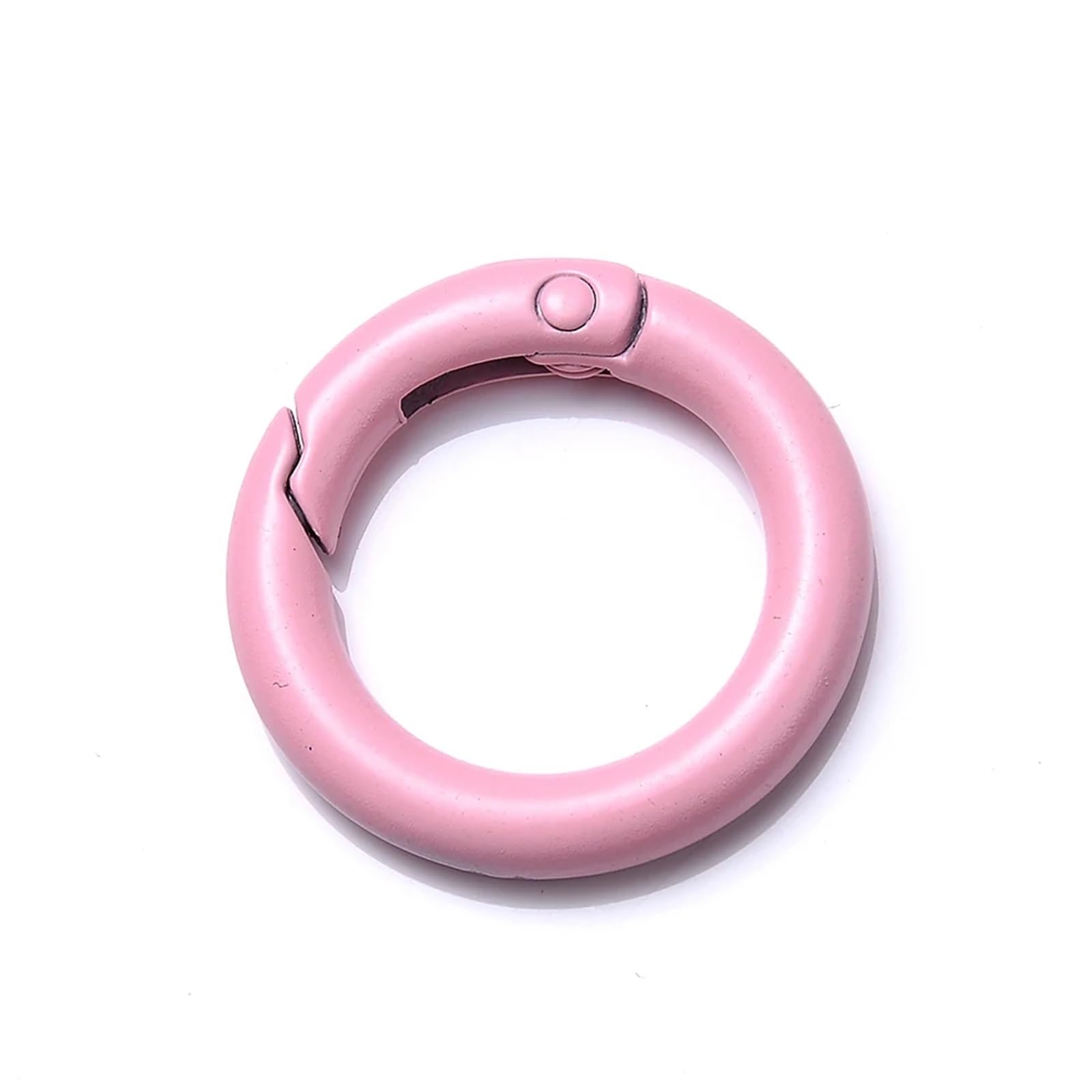 20Pcs O Ring Clasp Spring Gate Lobster DIY Carabiner Keychain Bag Clips Hook Making Dog Chains Findings Sullpies for Keyrings,Wallets(Pink,35mm)
