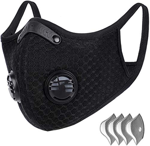 Jinlan 1 Sets Covers [2nd Generation] with 6 Extra Active Carbon FiltersBlack