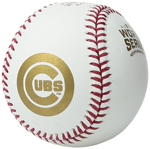 Rawlings 2016 Official MLB World Series Game Baseball Chicago Cubs vs Cleveland Indians with Cube