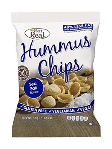 Eat Real Hummus Chips Sea Salt 45g (Pack of 12)