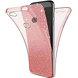 [ Traslúcido Fachada ] Diseño de 360° Transparante y vista clara.con Bling Bling Película del brilloPelícula del brillo Diamante 3 in 1 Funda, Hace que su look personalidad creativa diseño único teléfono.