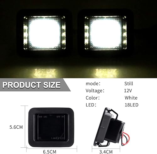 Miniatura 8 de Lámpara LED de placa de matrícula para Ford F-150 2015-2020 y 2017-2020 Raptor blanco brillante LED Tag bombillas de matrícula