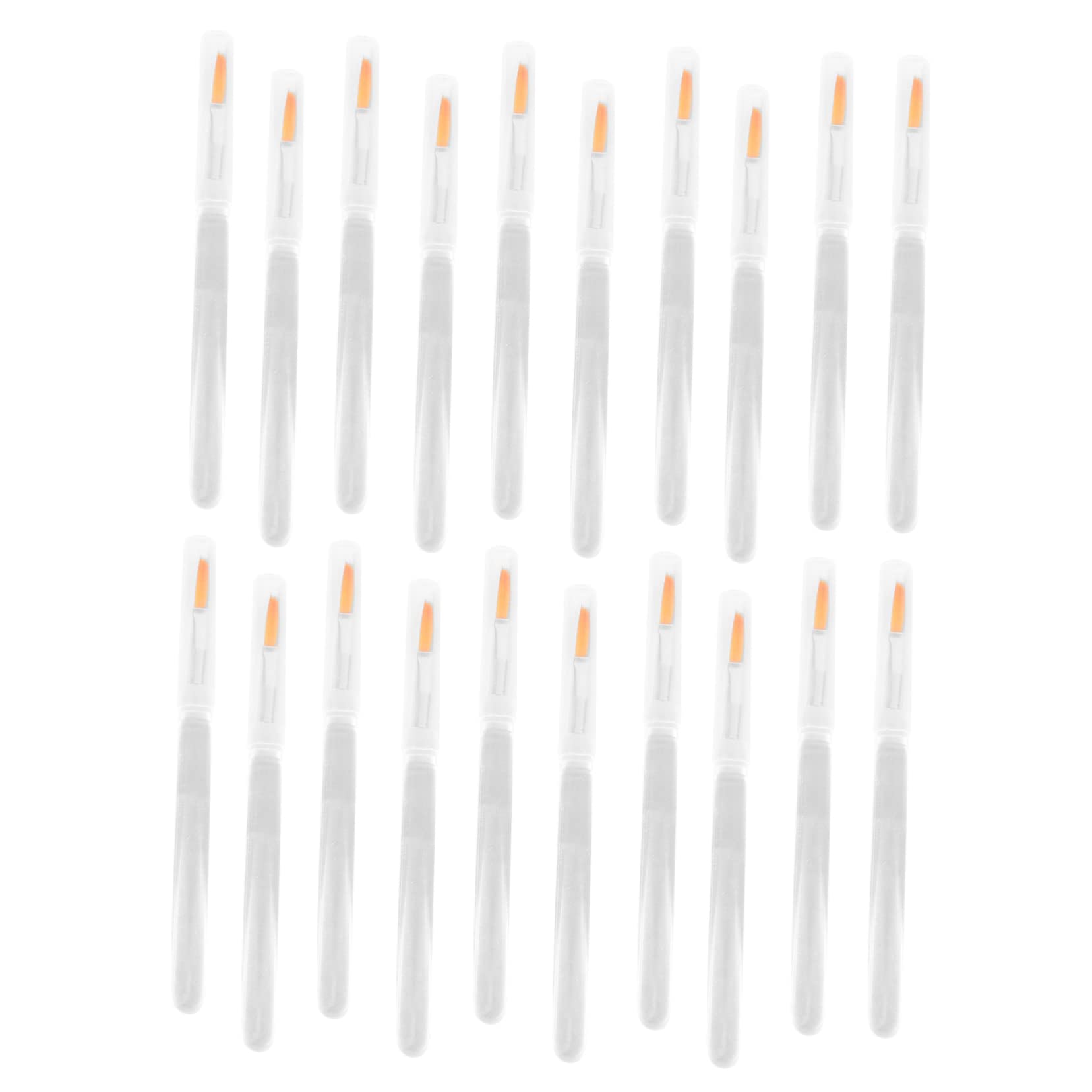 Healvian 20pcs Crystal Rod Lip Brush Set Portable Makeup Applicator Lipstick Applicators Bulk Compact Lip Brush