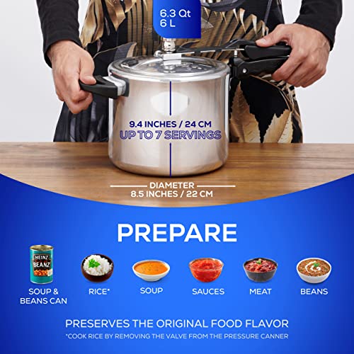 Olla a presión aluminio 6.3 Qt universal miniatura 2