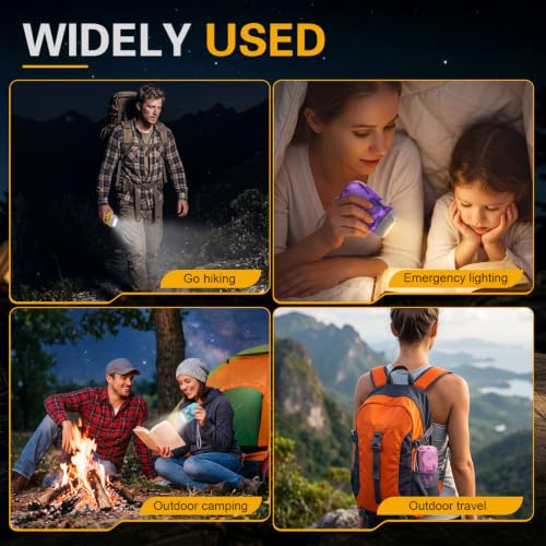 Image of Mudder 24 Pack Hand Crank Flashlight | No Battery Emergency Flashlight, Self Powered, Portable Light Dynamo Torch, for Survival Kit Outdoor Hiking Emergency