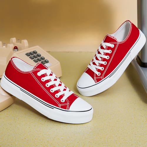 Image of hash bubbie White Sneakers for Women Low Top Canvas Shoes Womens Canvas Sneakers Women's Fashion Sneakers Slip on Casual Tennis Shoes
