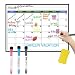 Magnetic Calendar for Refrigerator, QEARLIZ Magnetic Dry Erase Calendar - Stain Resistant, Fridge Calendar Included 8 Fine Tip Markers & Eraser with Magnet (16x12 Inch)