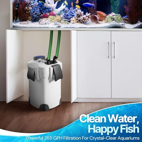 Flexzion FLT_OTS_265GPH Aquarium Canister Filter For Up To 75 Gallon Fish Tank thumb #1