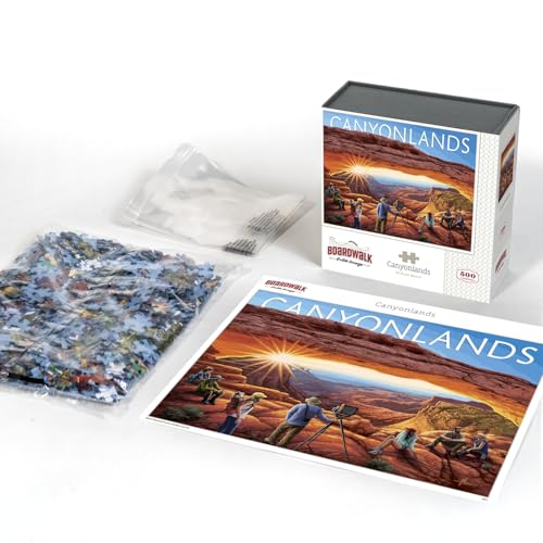 Rompecabezas Boardwalk Puzzle Company, Canyonlands, 500 piezas, Parque Nacional, Arte exclusivo de Bruce Martin, Piezas de ajuste preciso, para adultos miniatura 3