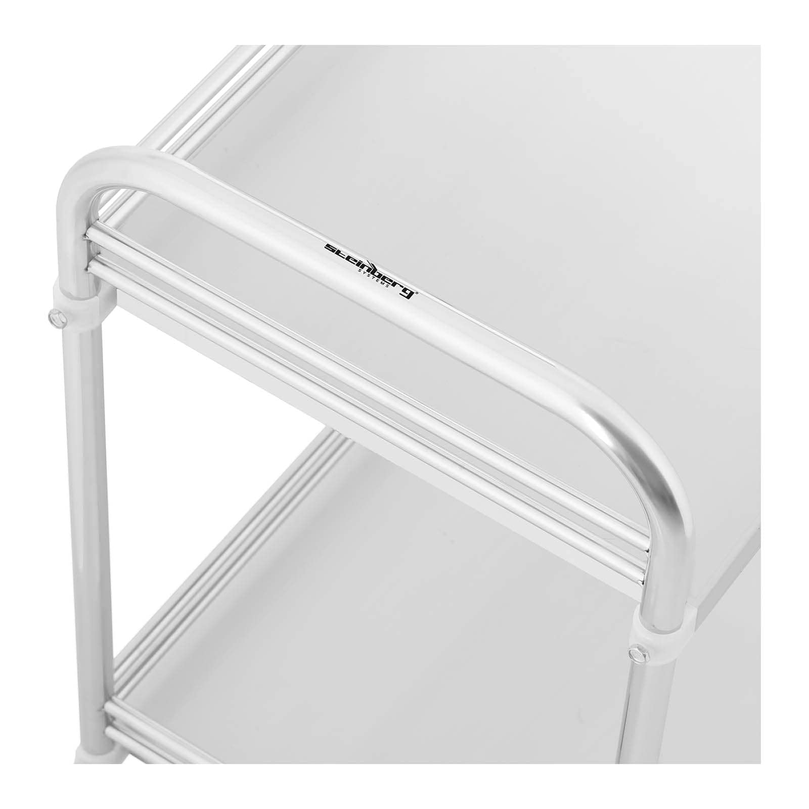 Steinberg Systems SBS-LF-143 Carrello da laboratorio - Acciaio inox - 2 ripiani da 63 x 40 x 12,5 cm - 20 kg