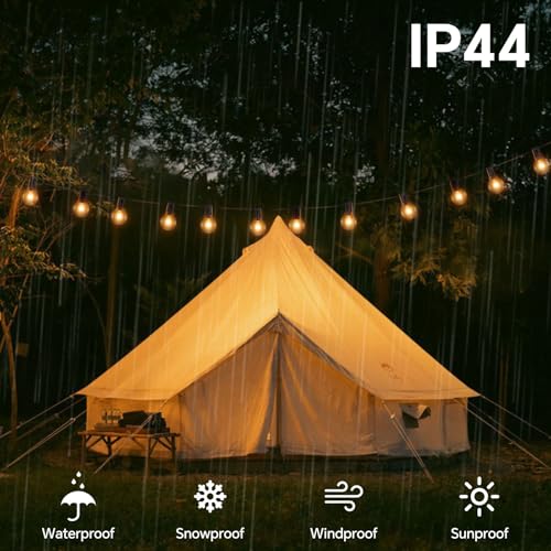 25 Pack G40 7 Watt Incandescent Replacement Bulbs, E12 Outdoor String Lights Bulbs, Warm White 2200K, IP44 Water Resistance, G40 Globe Bulb for Indoor Outdoor String Lights, Wedding, Party Decoration - Image 2