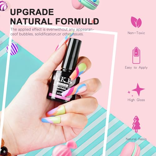 LKEE Gel Nail Polish Set with 108W U V Lamp - 65Pcs Nail Kits for Starter,36 Vibrant, Shimmering, and Matte Colors Gel Nail Polish with Base Coat and Top Coat, Nail Art Gifts for Beginners - Image 2
