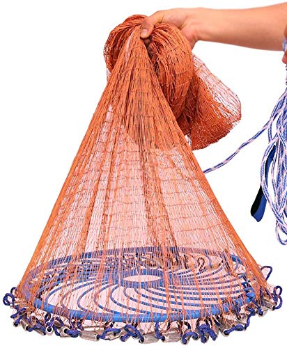 Grljd Fishing Equipment/Hand Throwing Net Vintage Rotary Net, A Variety of Materials, A Variety (Edition : Height 3m plumb bob) (Size : Height 2.1m plumb bob)