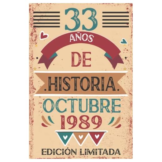 33 Años De Historia Octubre 1989: Libro de visitas, cuaderno, 110 páginas de felicitaciones, idea de regalo, regalo Para la esposa, novia, mujer, La madre