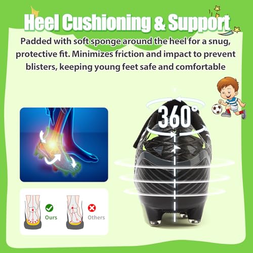 Kids Soccer Cleats Football Cleats for Boys Girls Youth Soccer Shoes AG3