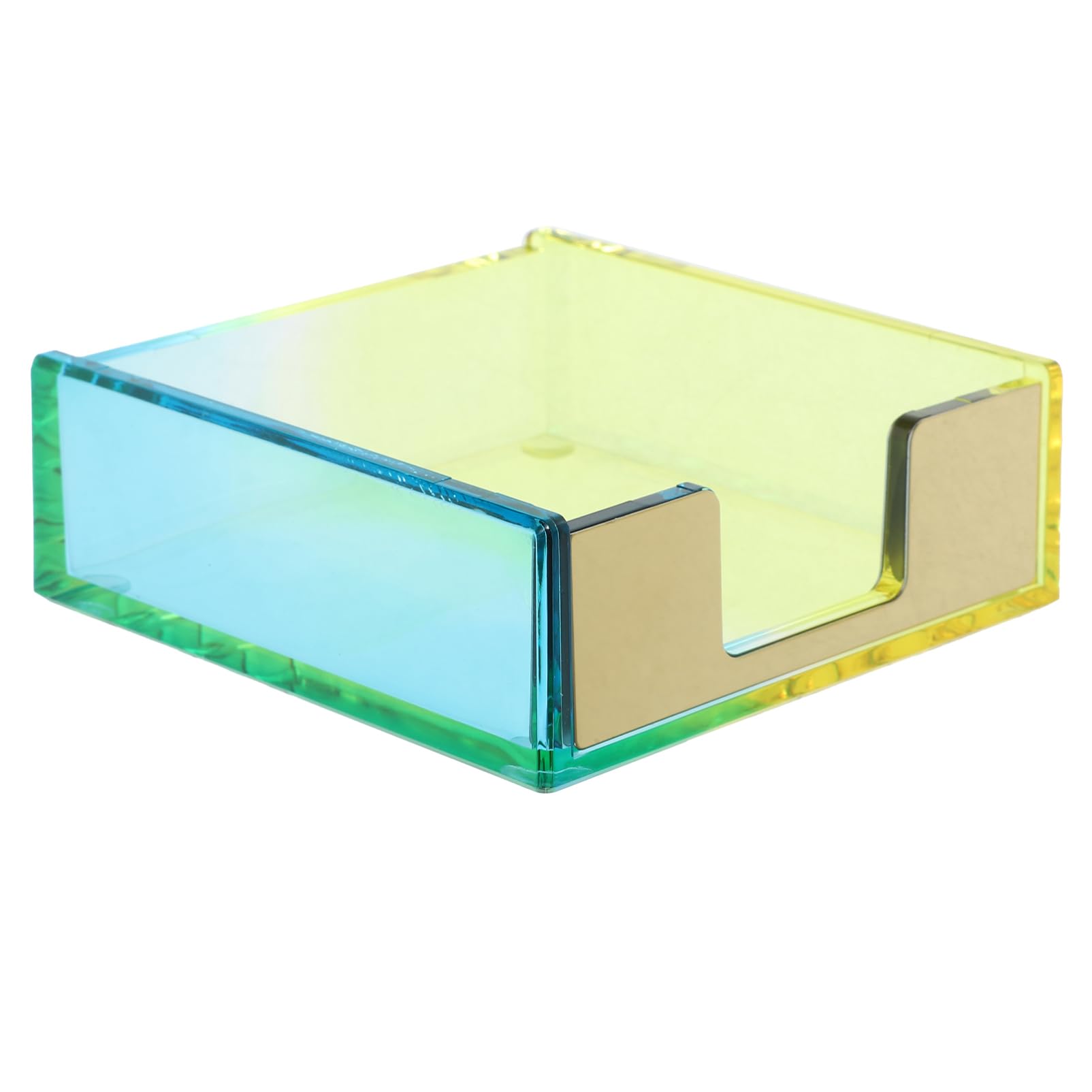 NUOBESTY 3pezzi Organizer Per Scrivania Acrilico Gradiente Porta Blocchi e Memo Contenitore Multiuso Per Forniture Ufficio e Decorazione Desktop Contenitore Per Note e Biglietti Da Visita