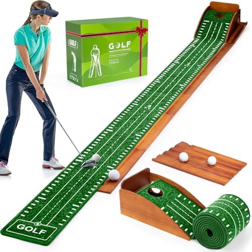 Putting Matte Minigolf für Zuhause Golf Putting Matte Putting Green Indoor Minigolf Golfmatte Indoor Golf (Grass Green 1 Holes)