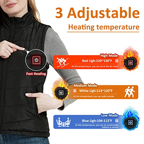 Fernida Women Heated Vest Included Battery Pack Slim Fit Heated Vest Usb Electric Heating Vest For Winter Warm thumb #3