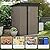 Patiowell 5x3 FT Outdoor Storage Shed, Tool Shed with Sloping Roof and Lockable Door, Metal Shed for Backyard Garden Patio Lawn, Brown