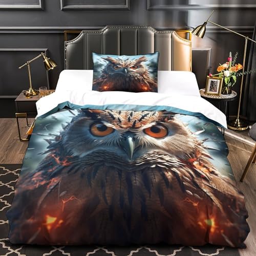 Funda nórdica 135x200cm de impresión digital 3D textil con motivos animales 4