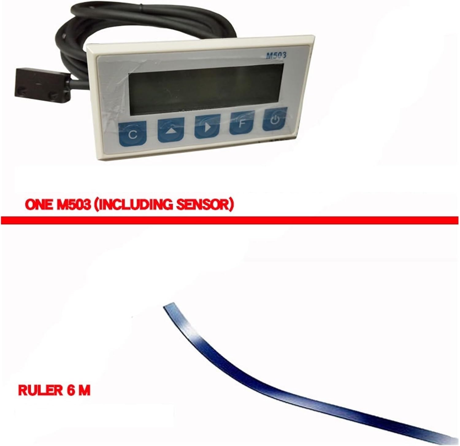 M503 Miniatur Magnetic Grid Scale Integrated Embedded Measurement System Linear Encoder Digital Display DRO - Precise Measurement(M503-TR50-6000mm)