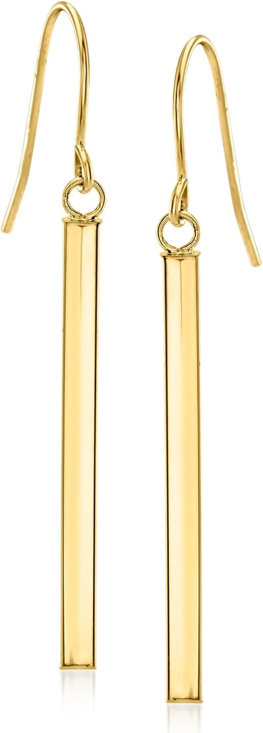 Ross-Simons 14kt Yellow Gold Linear Drop Earrings