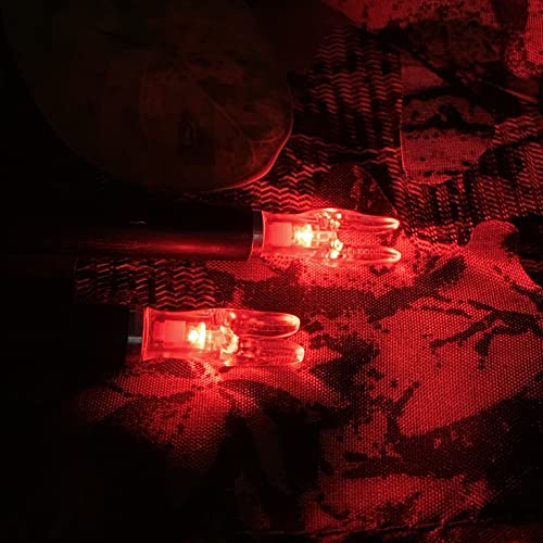 Keaup G/4.2Mm Lighted Nocks For Arrows With .165".204" Inside Diameter 3Pcs With X Bushings,Screwdriver Included (Red) #TOP5