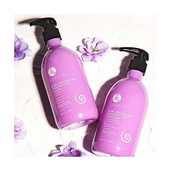 Luseta-Curl-Enhancing-Coconut-Oil-Shampoo-Conditioner-SetUnlimited-Bounce-and-Definition-Reduce-Frizz-and-Repair-Dry-Hair-for-All-Curl-Types-Sulfate-Paraben-Free-2-x-169oz Luseta Curly Hair Shampoo & Conditioner Set with Coconut Oil, Unlimited Bounce and Definition for wavy and Coily hair, Reduce Frizz and Repair Dry Hair, for All Curl Types Sulfate Free 16.9Fl oz à 2