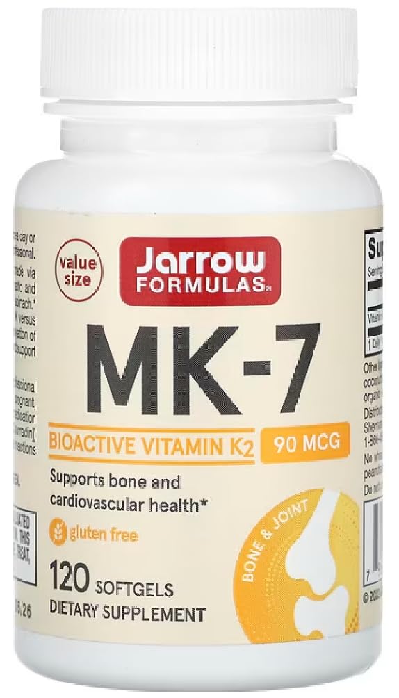 Jarrow Formulas - Vitamin K2 MK-7 | 90 mcg zur Unterstützung der Knochengesundheit - 120 Softgels