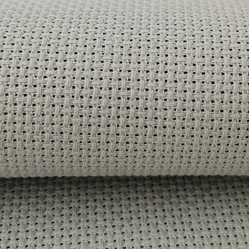 Image of KCS 16CT Counted Cotton Cross Stitch Aida Cloth Fabric (19 inch x 28 inch,Sea Foam)