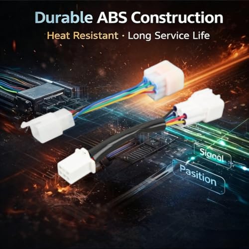 Image of KIMISS 2PCS Electric Motorcycle Controller Connector, 165mm /6.49in Motorcycle Hall Controller Adapter IP67 Sensitive