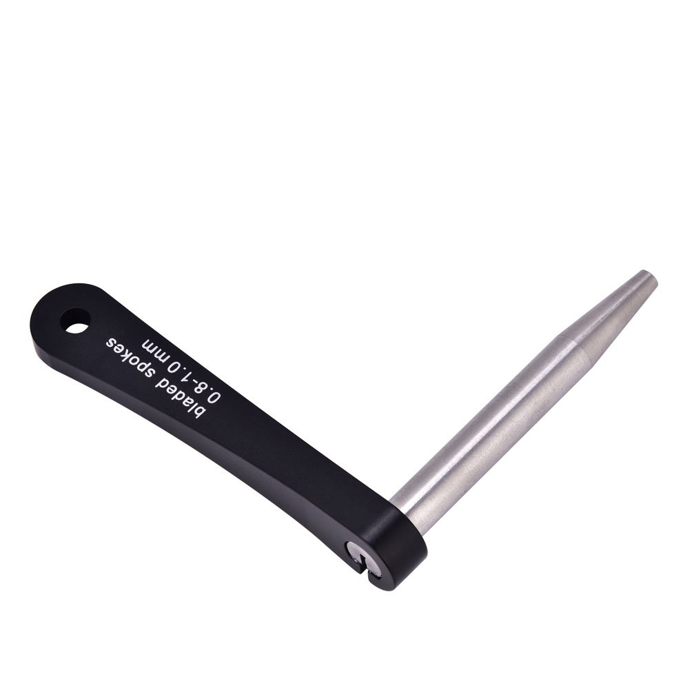 Durable Spoke Holder Tool for 0.8mm–1.0mm Bladed Spokes, Aluminum Alloy + Stainless Steel Wheel Truing Aid, Compatible with DT Swiss Nipple Wrenches