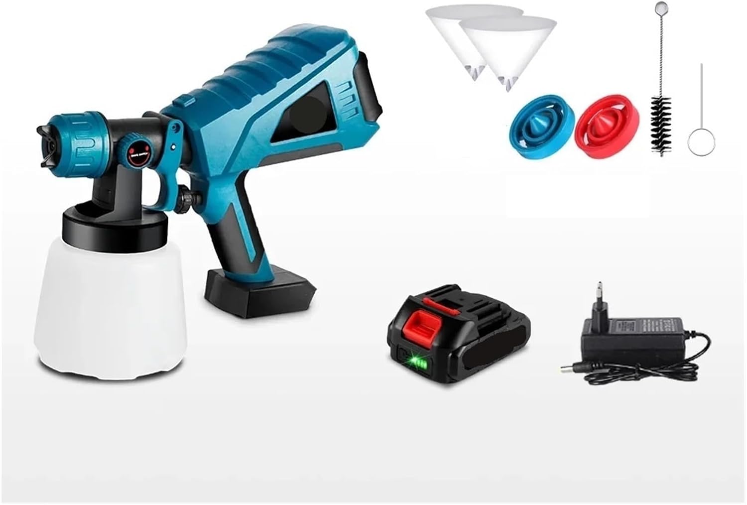 塗装機、 1000ML 電動スプレー コードレス ハンドヘルド ハイパワー 電動ペイントスプレー 18V バッテリー パワーツール用