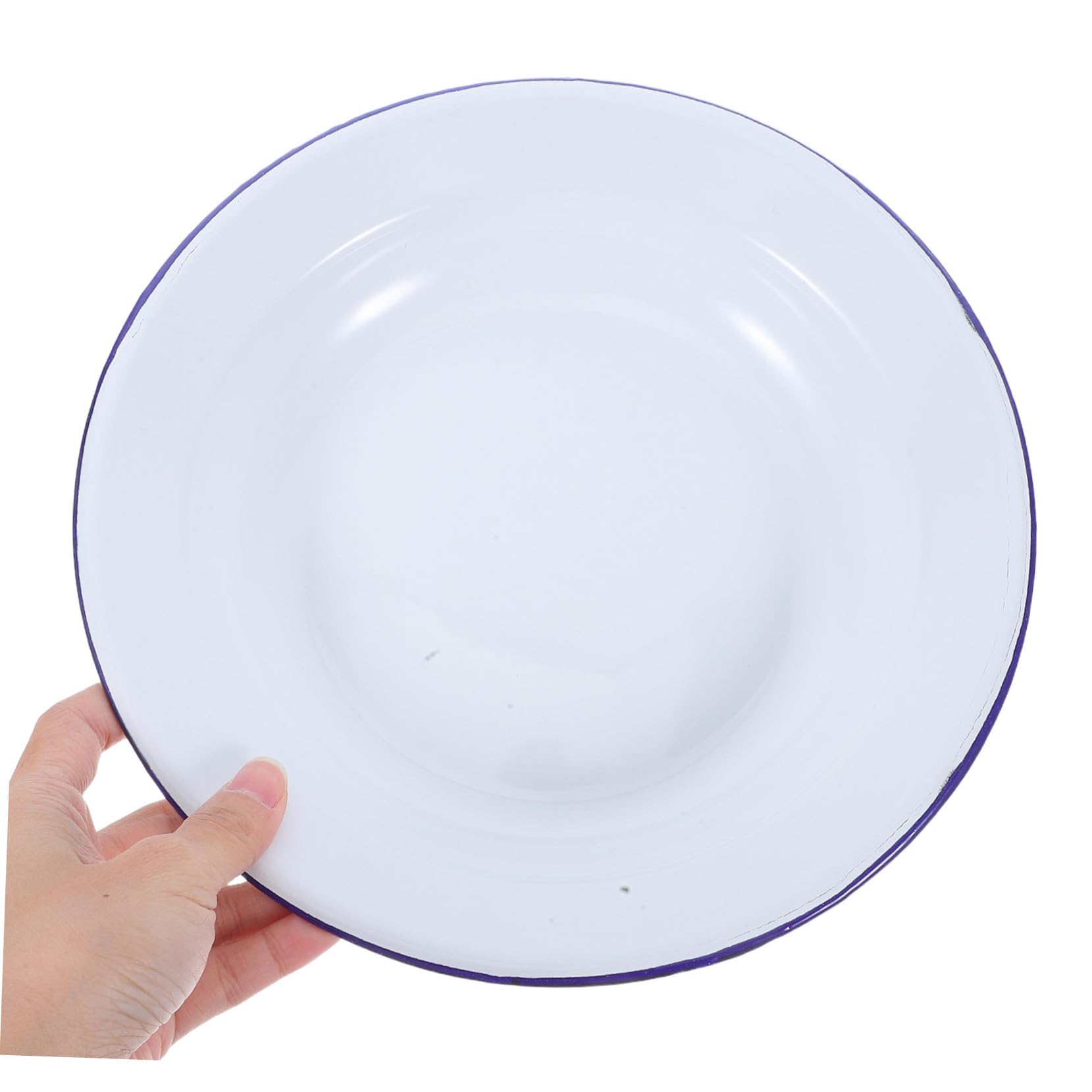 Ipetboom Plato Esmaltado Redondo 24cm Vintage para Aperitivos, 5 Piezas