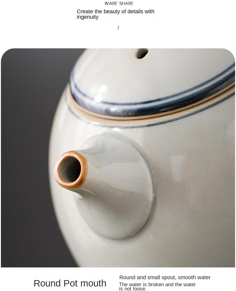 中国陶器ティーポット、コーヒーポット、花麺5個。ギフトに最適 6.4オンス ティーカップ (ドラゴンフィッシュ)