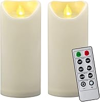 Vista 12 de CANDLE IDEA 12 piezas de velas de té sin llama con temporizador, 6 horas encendidas y 18 horas apagadas por ciclo, funcionan con baterías, velas
