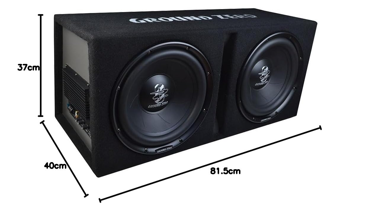 Ground Zero GZIB 2.30BR-ACT - Subwoofer attivo Bass Reflex da 30 cm con amplificatore integrato per bassi ricchi