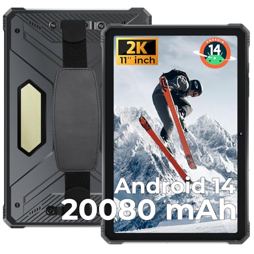 Image of HOTWAV R9 Pro Rugged Tablet 11 inch FHD, 20080mAh Battery, IP68 /IP69K Waterproof, 20W Fast Charge, Octa-Core 20GB+256GB, 64MP Camera, 6W Camping Light, Dual SIM, Android 14 (Black)